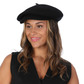 Wool newsboy cap, black