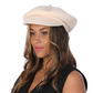 Wool newsboy cap, beige