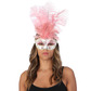 Pink tall feather eye mask