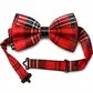 Bow tie clip on, tartan