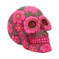 Sugar blossom pink floral skull money box 21.5cm