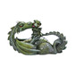 Sweetest moment green dragon and dragonling kissing figurine