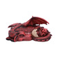 Dream a little dream red dragon and hatchling sleeping figurine