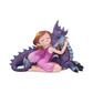 Companion cuddle fairy and purple dragon hugging figurine