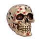 Dead mans hand playing card skull ornament 15cm