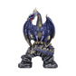 Acko metallic blue dragon figurine 15.5cm