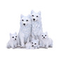 Protected pups wolf and cubs figurine