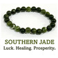 8mm beaded crystal stone bracelet - southern jade