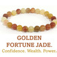 8mm beaded crystal stone bracelet - golden fortune jade