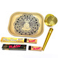 Golden flower rolling tray set