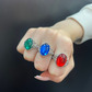 Jewelled rings, pack of 3