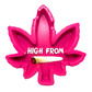 High from pink ashtray