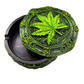 Green leaf ashtray with lid