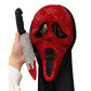 Red deluxe jewelled ghost mask & knife set halloween