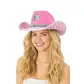 Pink zebra sheriff hat