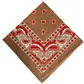 Bandana, brown red paisley