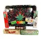 Wise skies rasta leaf new small rolling tray set