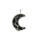 Crescent shape crystal stone - black agate