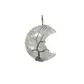 Crescent shape crystal stone - clear quartz