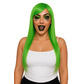 Vibrant green long straight wig