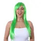 Vibrant green long straight wig
