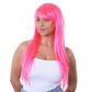 Long wig, bright pink