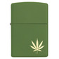 Zippo lighter marijuana leaf on the side 