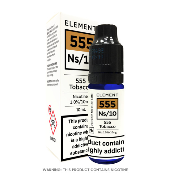 555 Tobacco Nic Salt 10ml E-Liquid by Element 