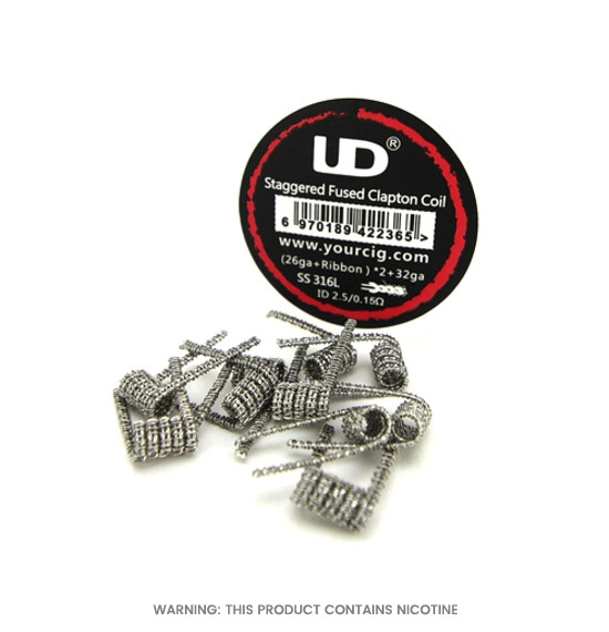 Prebuilt Staggered Fused Clapton Coil UD 