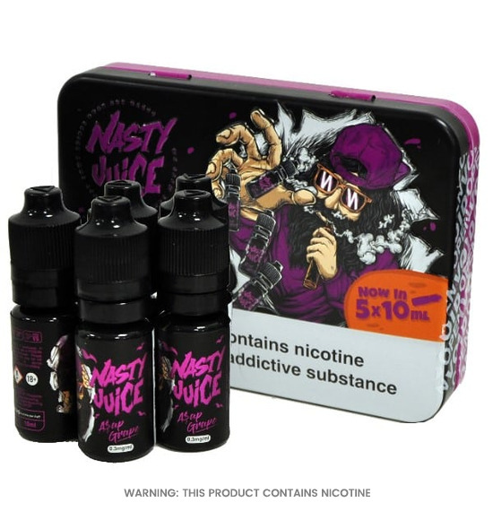 ASAP Grape Pack of 5 E-Liquid by Nasty Juice 